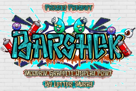 Barshek: The Cool Graffiti Style Display Font for Bold Branding