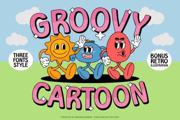 Groovy Cartoon Typeface for Playful Brand Identity