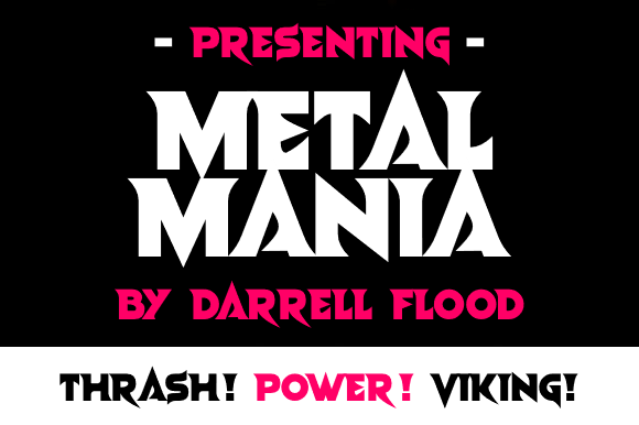 Metal Mania Typeface: A Bold Display Font for Edgy Branding
