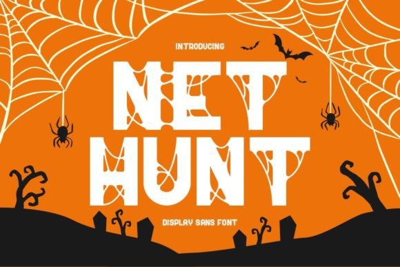 Nethunt: A Spider Display Sans Font for Editorial Horror