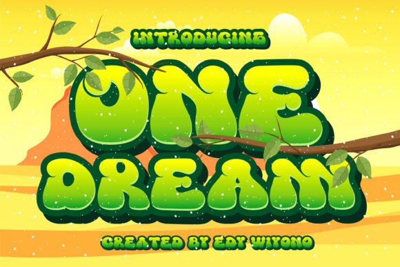 One Dream: Retro Display Font for Playful Campaigns