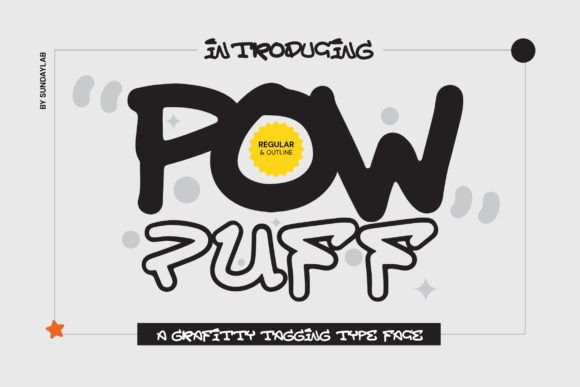 Powpuff Graffiti Typeface for Bold Handmade Branding