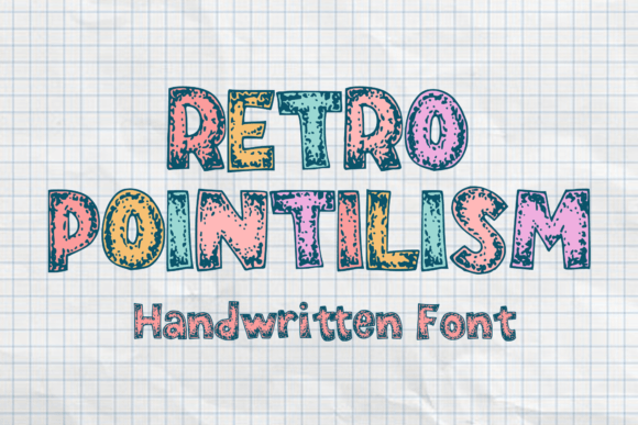 Retro Pointilism Typeface: A 60s Display Font for Makers