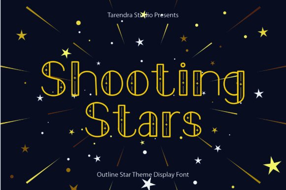 Shooting Stars Display Font for Scroll-Stopping Social Media Graphics