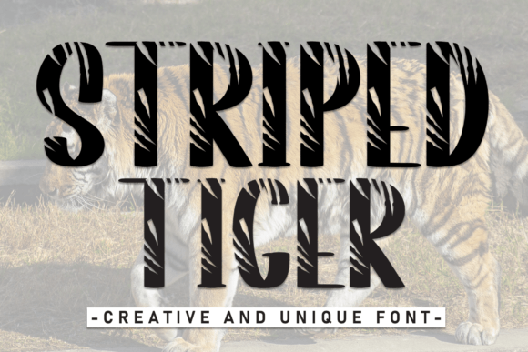 Striped Tiger Display Font for Engaging Social Media Graphics