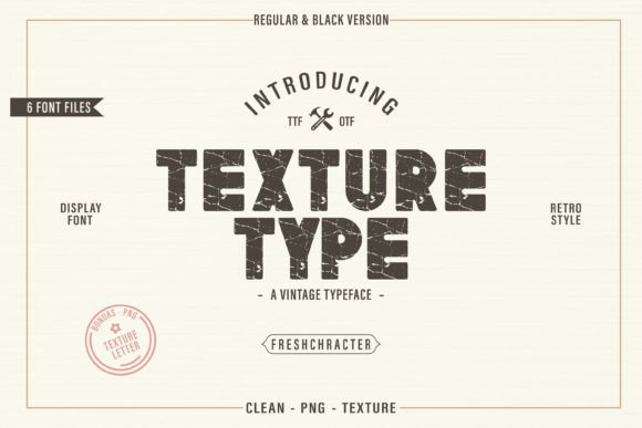 Texture Type: A Vintage Display Font for Bold Editorial Design