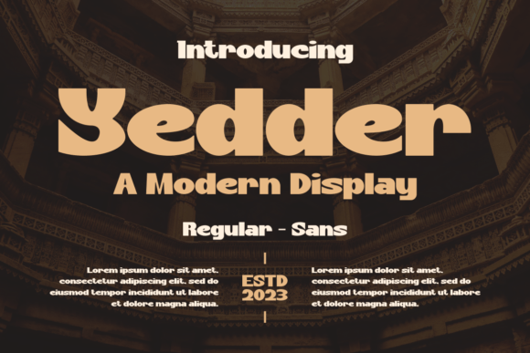Yedder: A Modern Display Font for Bold Editorial Design